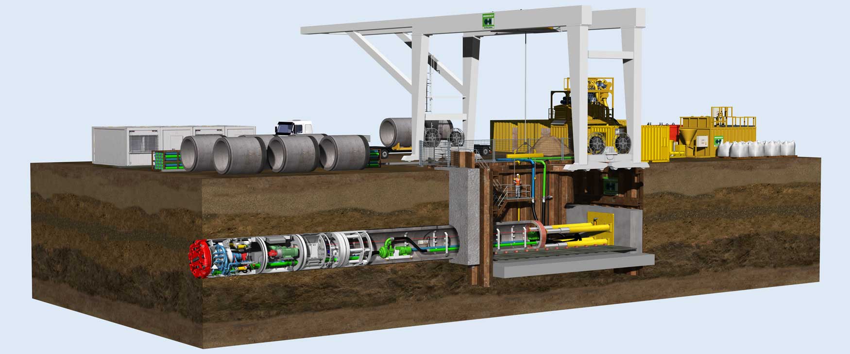 Estructura de una instalacin para el hincado de tuberas (AVN)