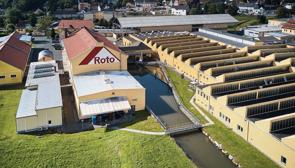 Imagen de las instalaciones de Roto Frank en Austria, cerca de Graz