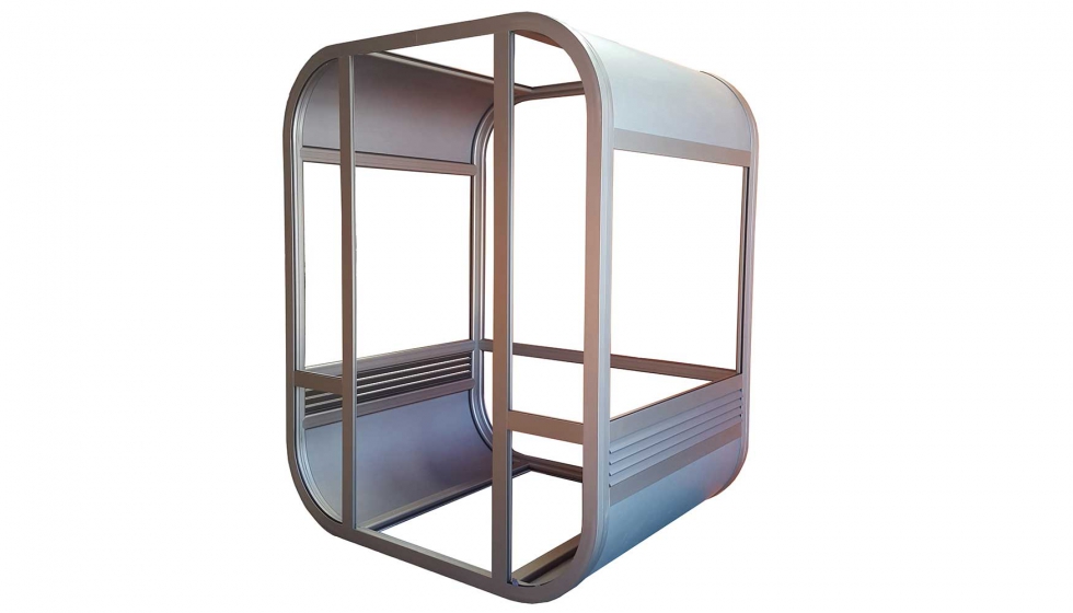 Aluminios Vallirana es una empresa pionera y especialista en el curvado lateral. Un buen ejemplo es este trabajo para la cabina de un telefrico...