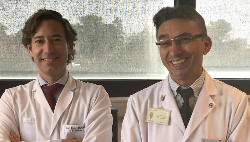 Los doctores Pablo Prez (izquierda) y Jos Lpez Miranda, integrantes del equipo que ha participado en la investigacin...