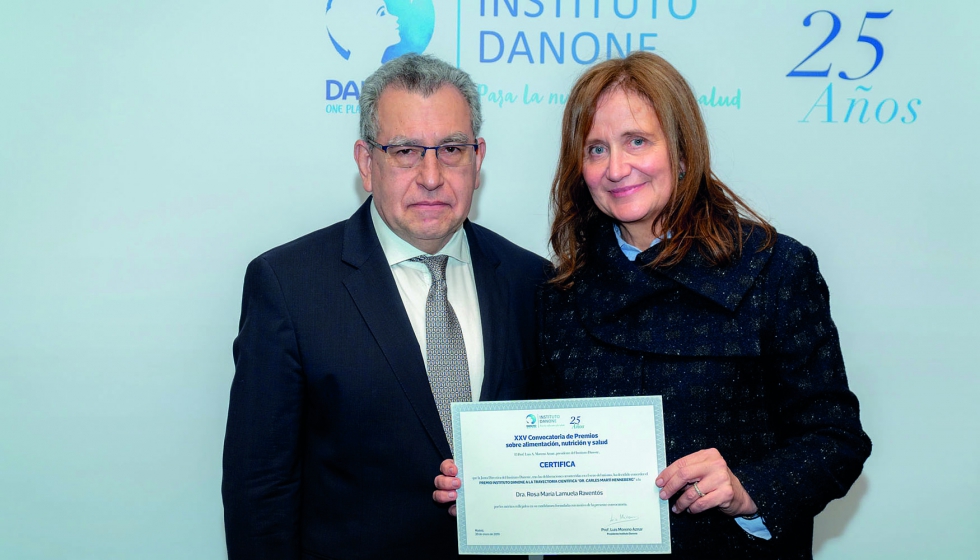 Entrega del XXV Premio Instituto Danone a la Trayectoria Cientfica Dr. Carles Mart Henneberg, otorgado a la Dra. Rosa M Lamuela...