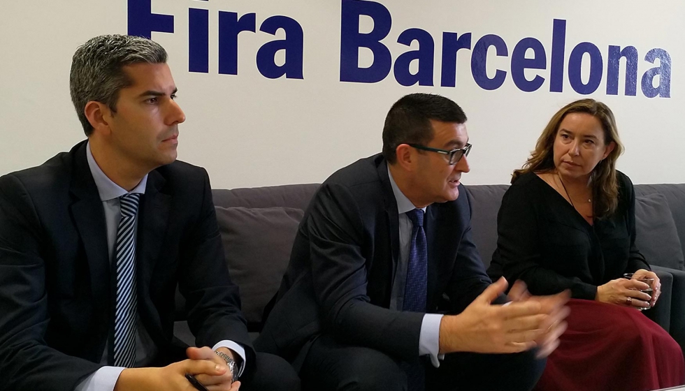 Ana Valls, presidenta de BBConstrumat, a la derecha, y Josep Jons, a su lado...