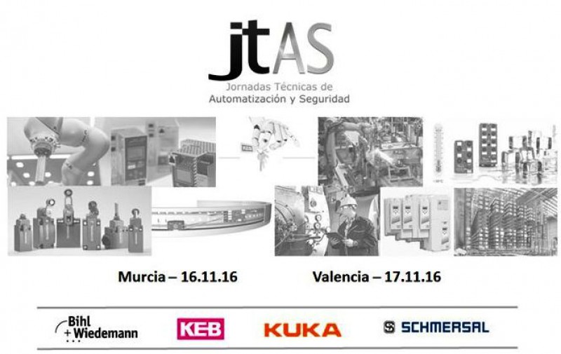 Jornadas Tcnicas de Automatizacin y Seguridad, JTAS, que se celebran el 16 de noviembre en Murcia y el 17 de noviembre en Valencia...