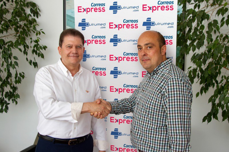 Guillermo Bernal, gerente de Quirumed, y Marcelo Garca Lorenzana, Jefe Nacional de Grandes Cuentas de Correos Express