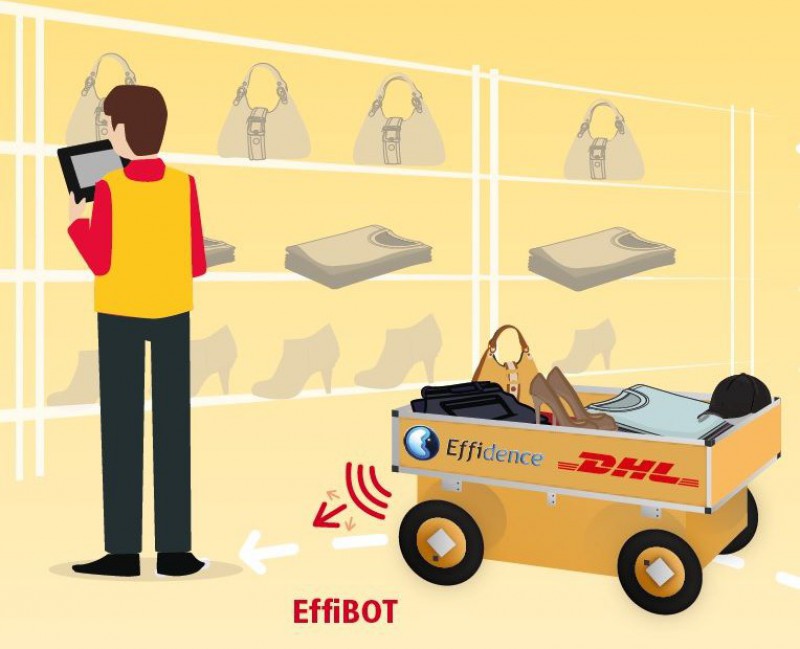 DHL Robotics in Logistic. EffiBOT Robot de Effidence