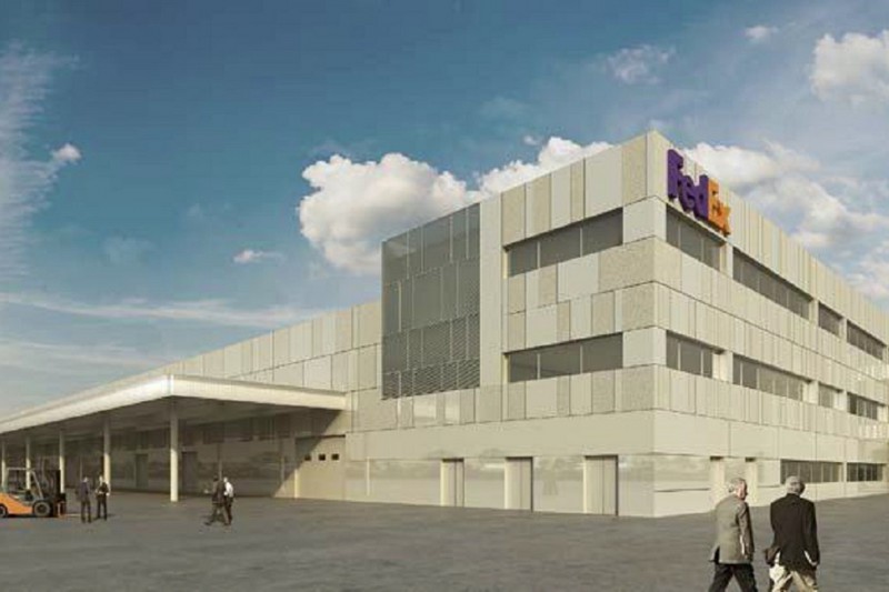 Primera piedra de las instalaciones de FedEx Express en Malpensa
