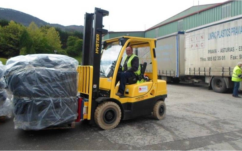 21 carretillas Hyster de Alfaland en Linpac Packaging