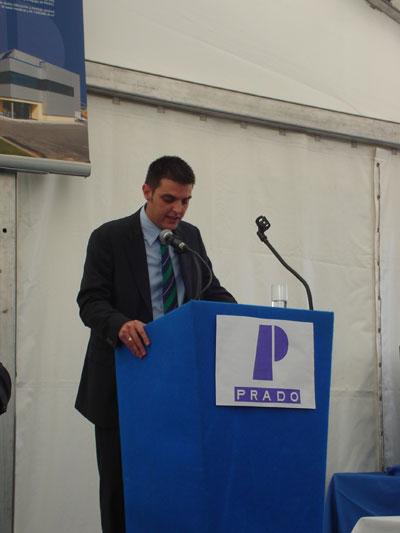 Fernando Fernndez, Director de la fbrica, durante el acto de inauguracin