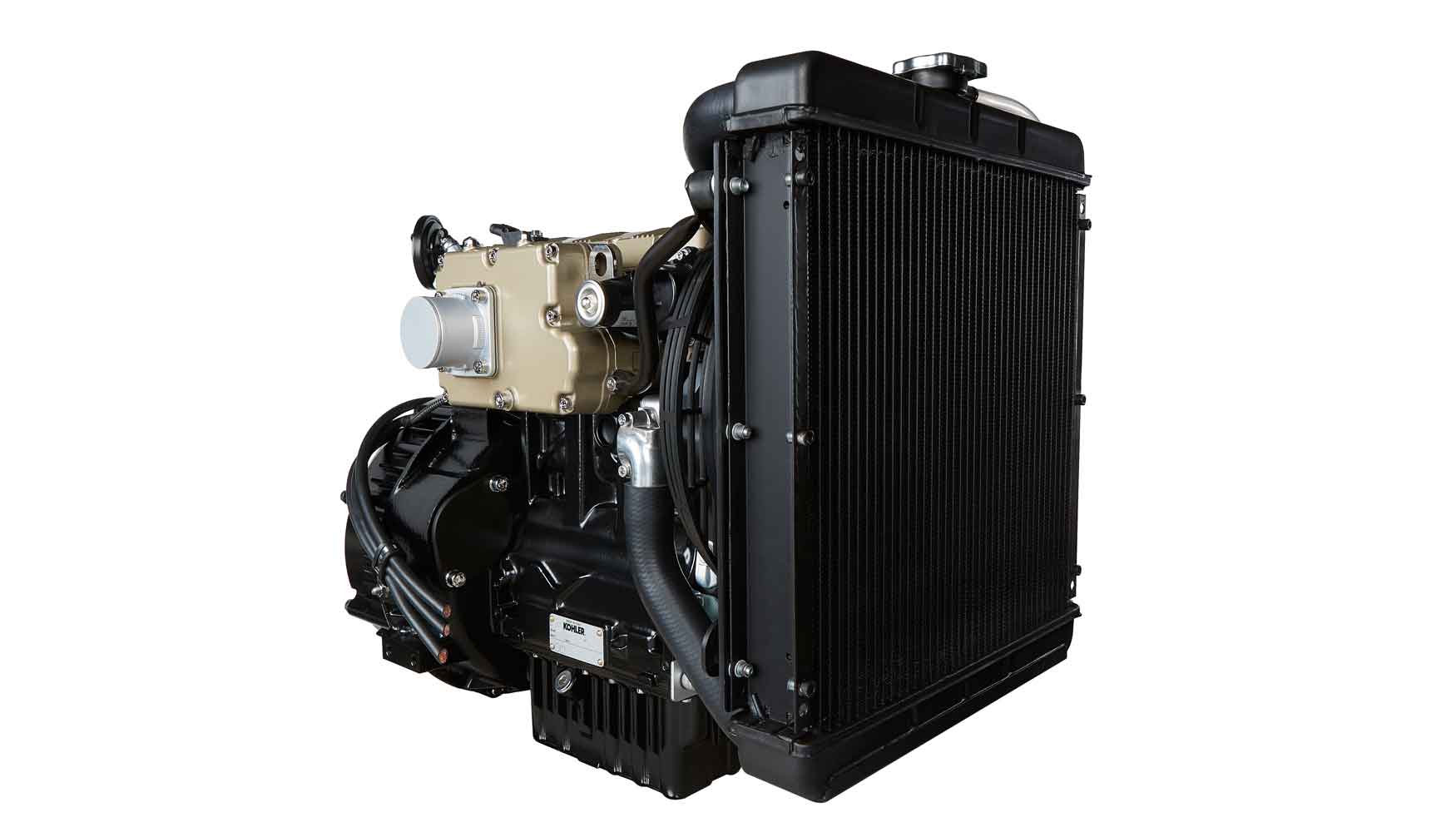K-HEM genera energa usando una combinacin de un motor disel KDW 1003 de 18 kW, que cumple con los estndares de la Stage V y sin DPF...