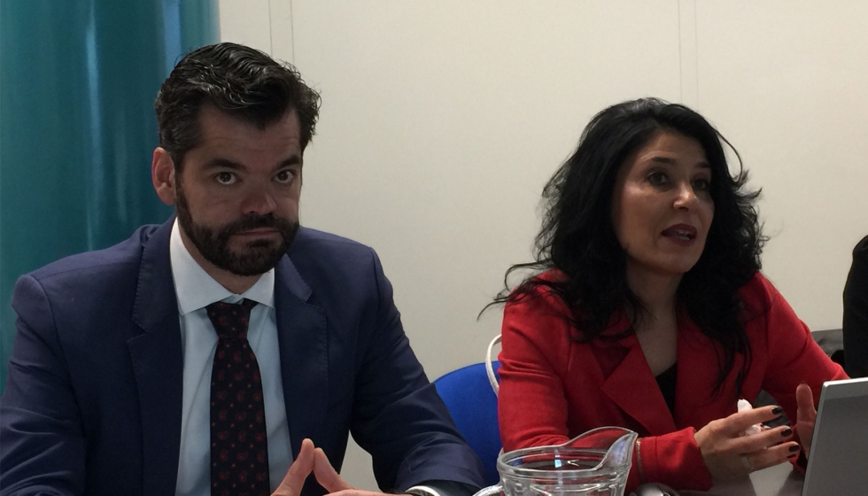 Vicente Gallardo y Sonia Pomar durante la presentacion del Informe