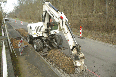 Excavadora de ruedas compacta Terex TW110