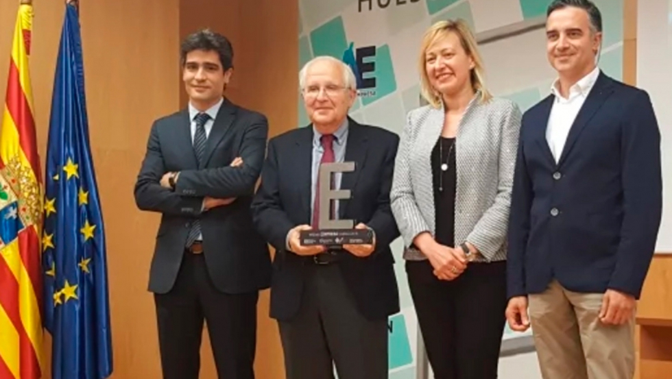 Julio Sopena recibi el Premio Empresa Huesca 2018 (Foto: https://lamusayservicios.concesionario-jd.es)