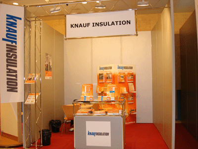 Una imagen del stand de Knauf Insulation en la primera edicin del Congreso Nacional de Aislamiento Trmico y Acstico