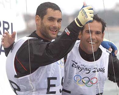  Fernando Echvarri y Antn Paz en las Olmpiadas de Beijing 2008. Foto obtenida por elmundo.es (AFP)