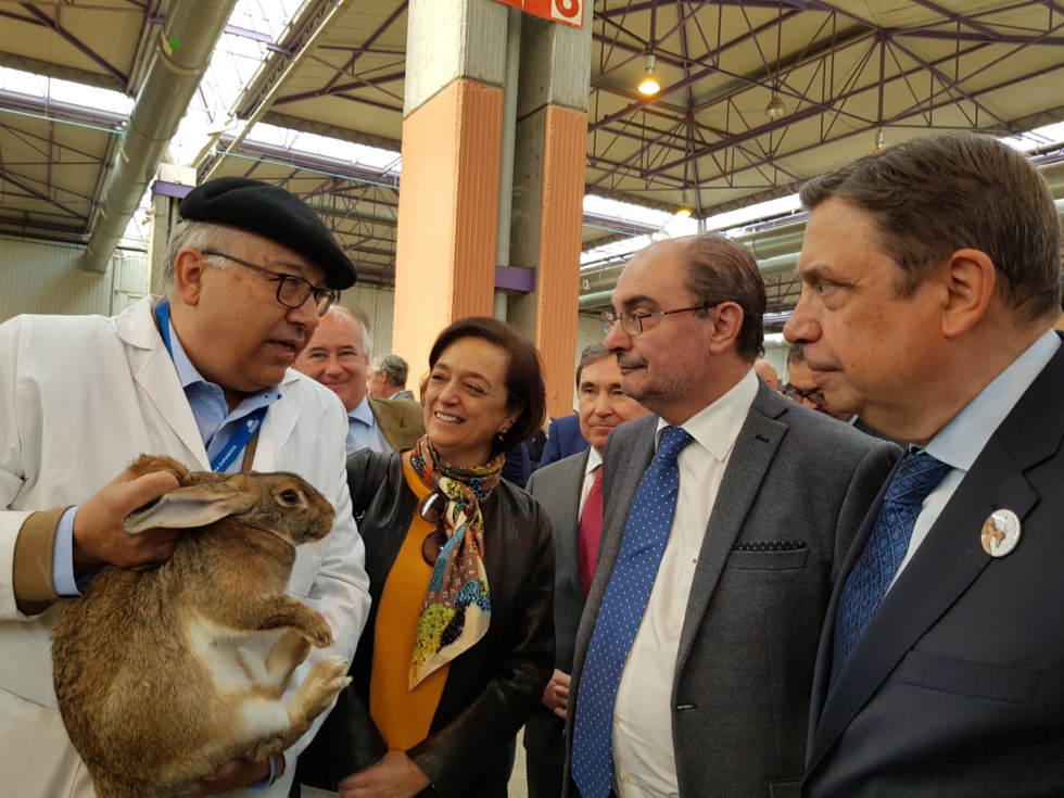 El ministro visit la feria junto al presidente de Aragn, Javier Lambn, y la directora general de Producciones y Mercados Agrarios...