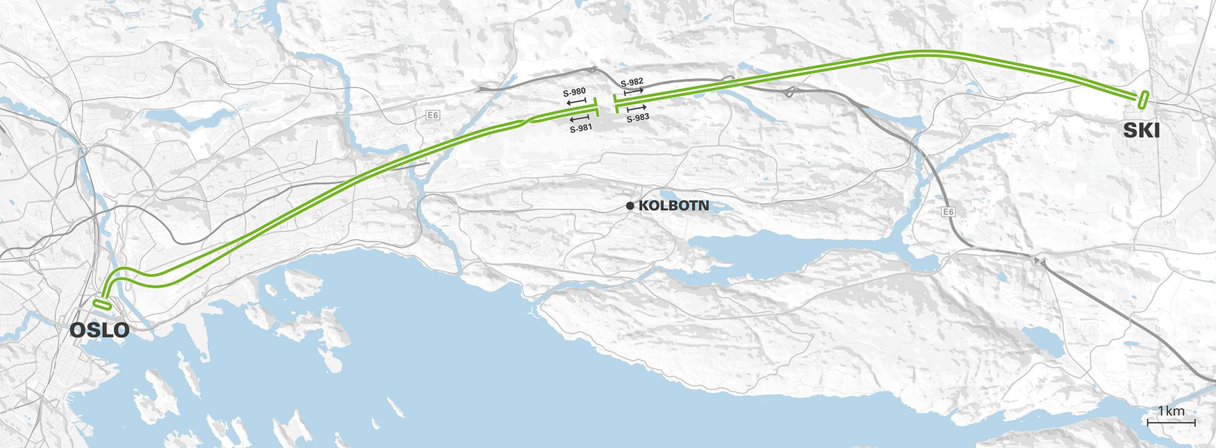 El nuevo tnel ferroviario se extender desde el municipio de Ski, en el sur de Oslo, hasta el centro de la capital noruega...