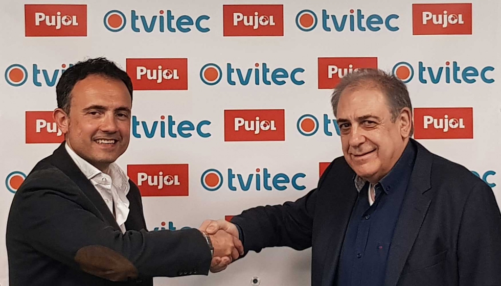 Joaqun Pujol, director comercial de Pujol, y Javier Prado Ovalle, director general de Tvitec...