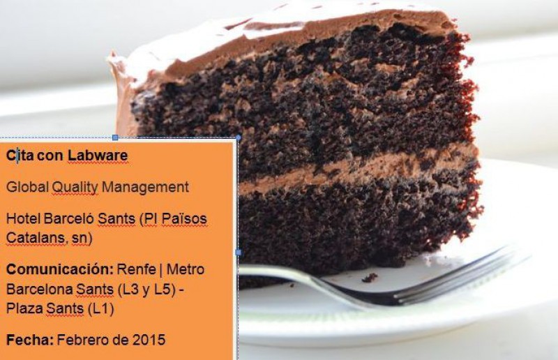 Global Quality Management con un pastel de chocolate