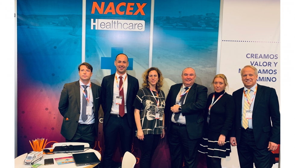 Equipo de Nacex en el stand de la compaa en Farmaforum 2019