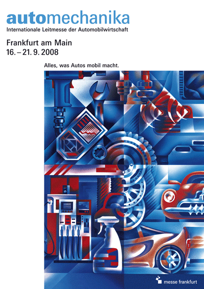 Cartel oficial de la Feria Internacional de Mecnica del Automvil Frankfurt 2008