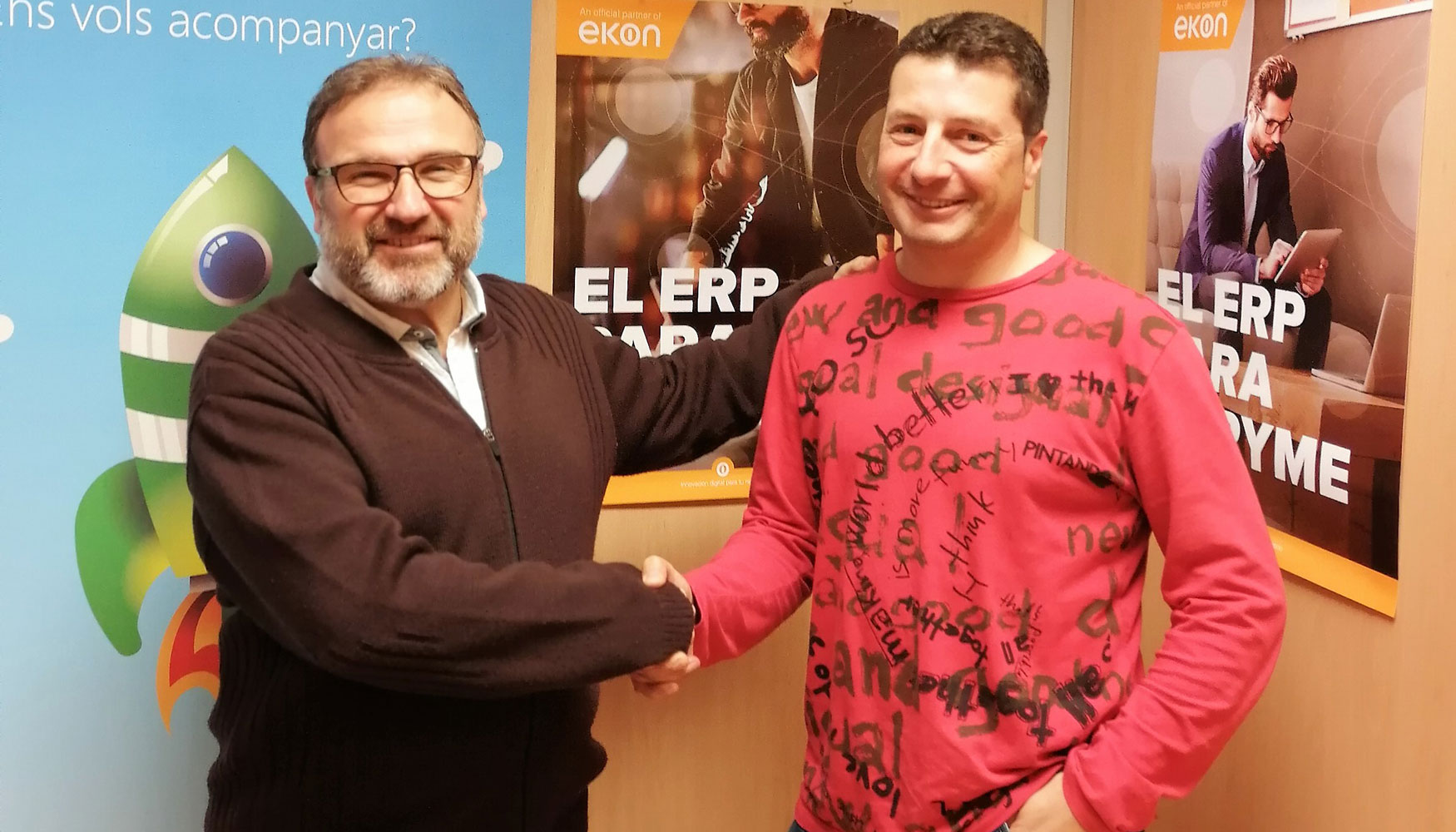 Rafael Aguilar, CEO de ICON (Izq), con el profesor del curso Albert Ibiza