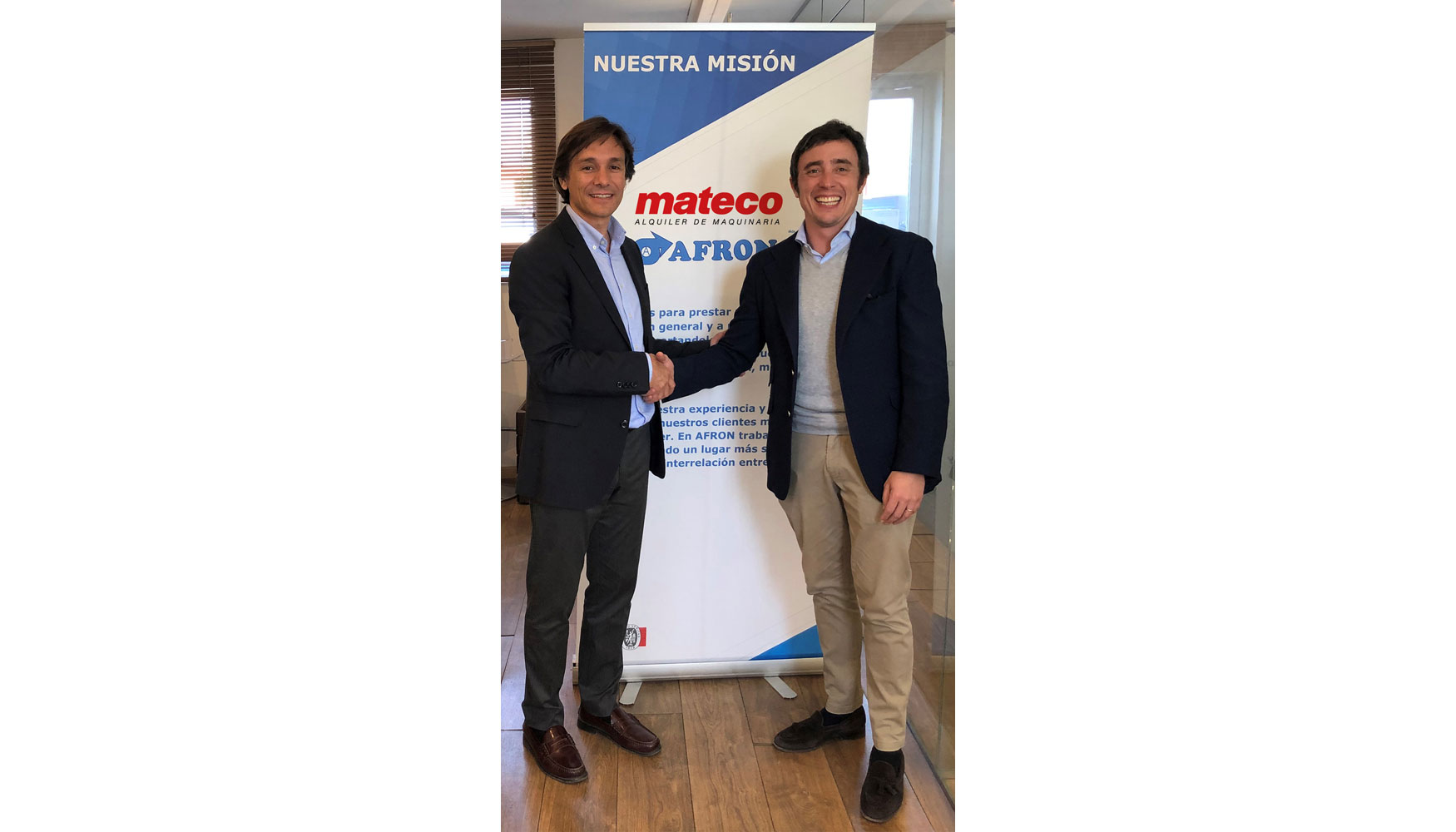 De izquierda a derecha: Carlos Jordà, CEO de Mateco en España, y Alberto Gutknecht Donoso, propietario y gerente de Afron...