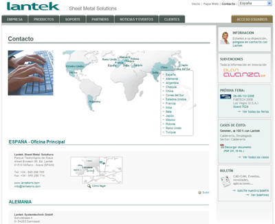 Nueva p�gina Web de Lantek