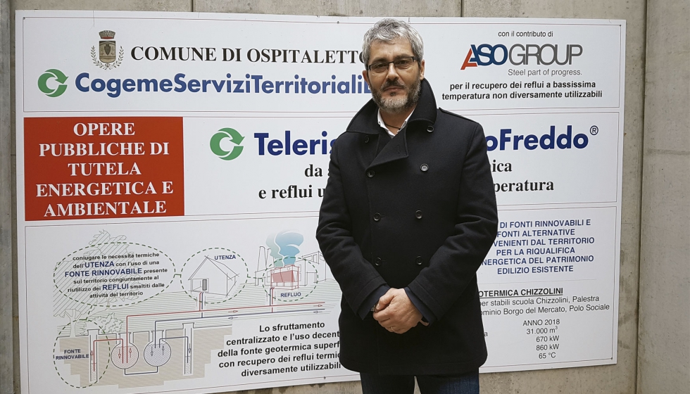 Paolo Tarantino ingeniero y responsable del proyecto TeleriscaldamentoFreddo de Ospitaletto (Brescia)