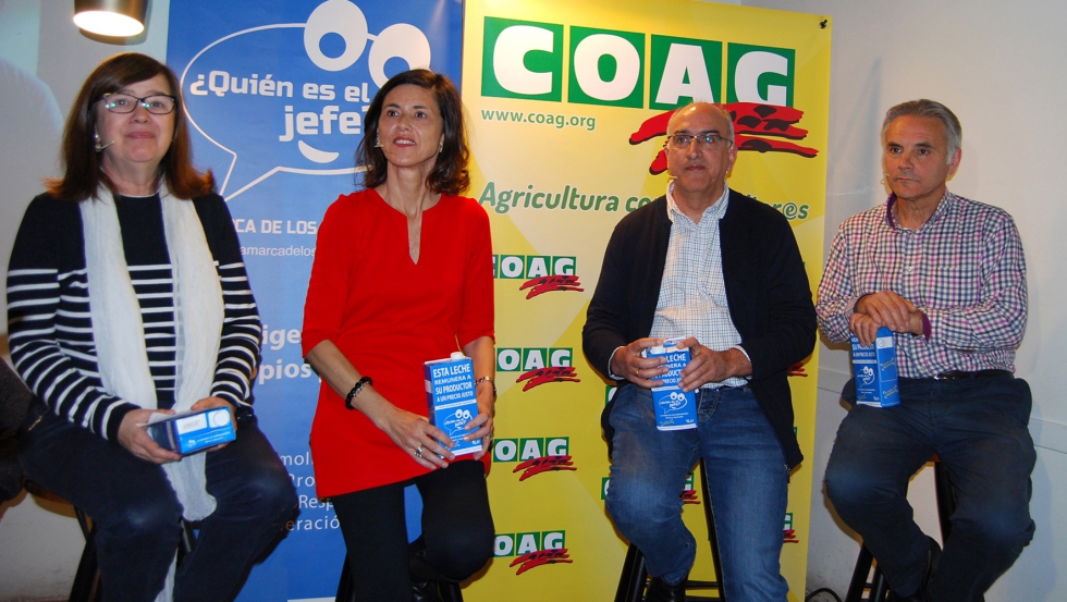 Lourdes Zuriaga, periodista y moderadora del acto, junto a Annaick Locqueneux, Andoni Garca y Gaspar Anabitarte