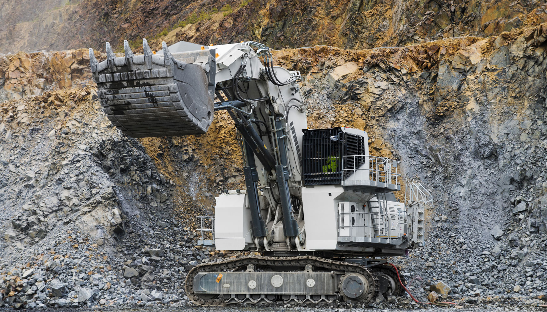 La R 9200 E trabajando en la mina Lausitzer Grauwacke