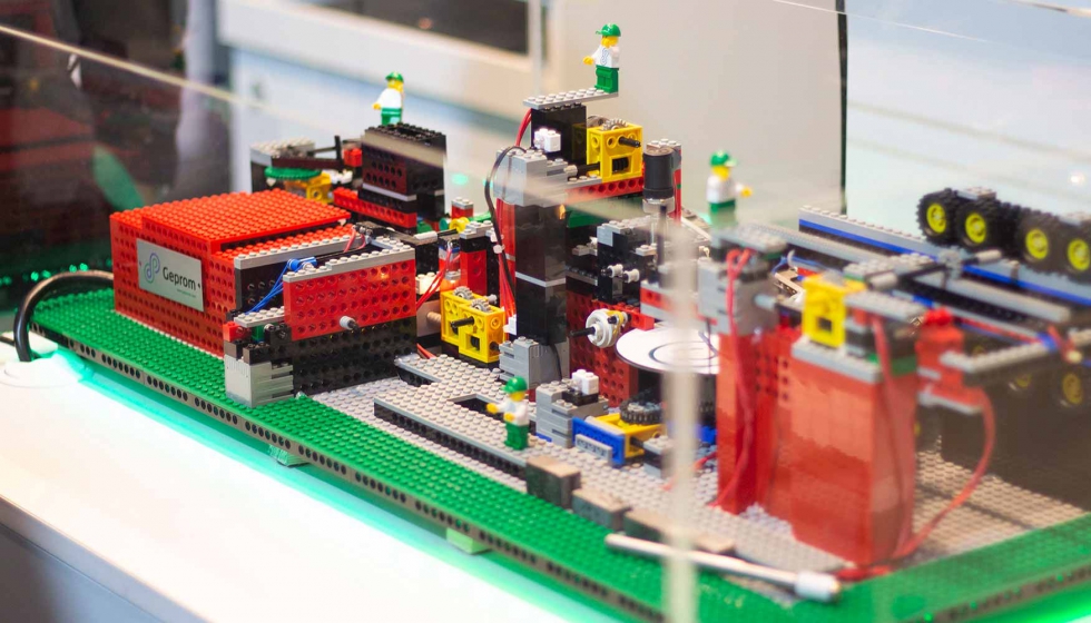 Maqueta de Lego de un proceso productivo y su monitorizado en tiempo real mediante el sistema MES Legato Sapient