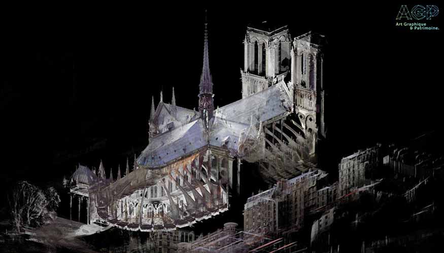 Nube de puntos de Notre-Dame - Art Graphique & Patrimoine
