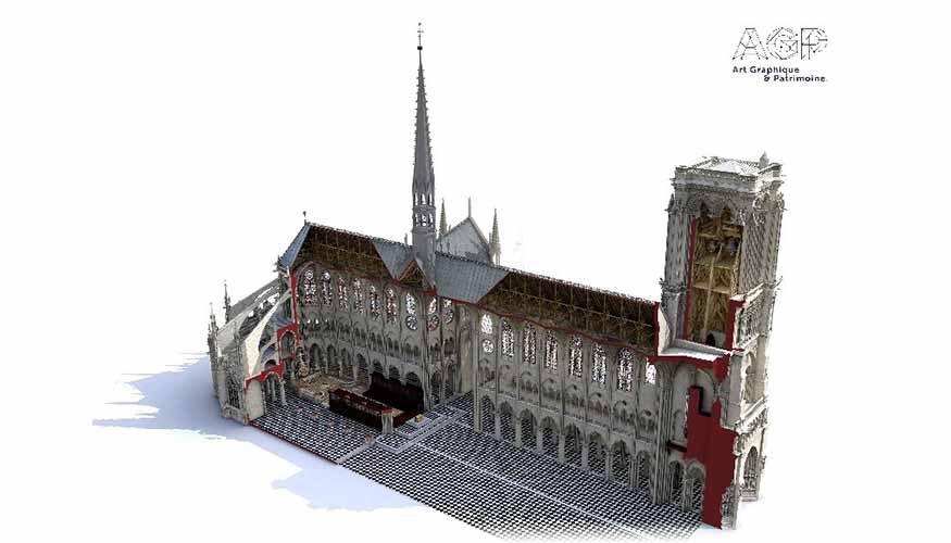 Modelo 3D  reconstruccin de Notre-Dame 2010-2014. Art Graphique & Patrimoine  Laurence Stefanon