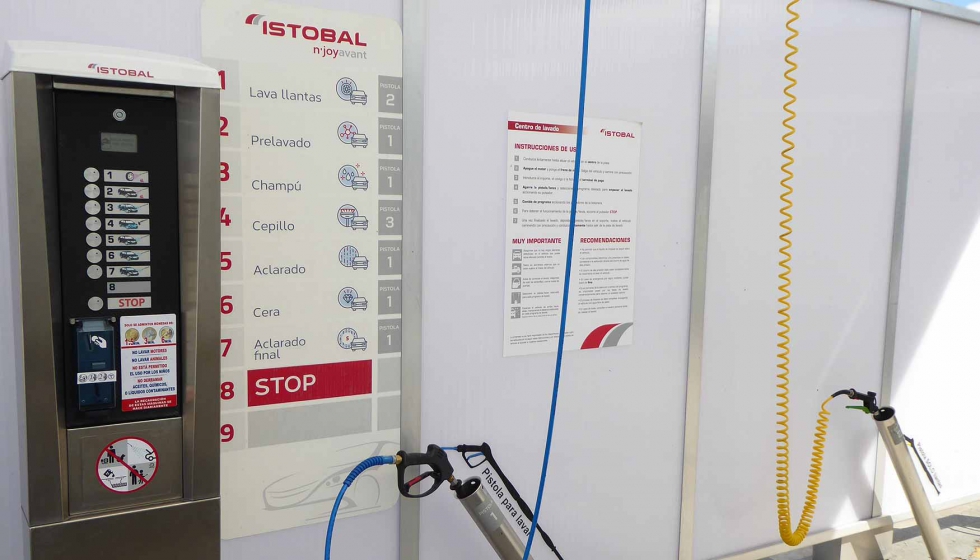 Indicaciones claras en las pistas del lavado a presin. ISTOBAL cuida su imagen de marca en todos los detalles