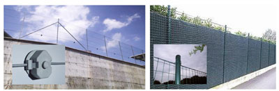 Serir system consists of the placement of sensors that detect if someone climbs or cut the fencing of simple torsion