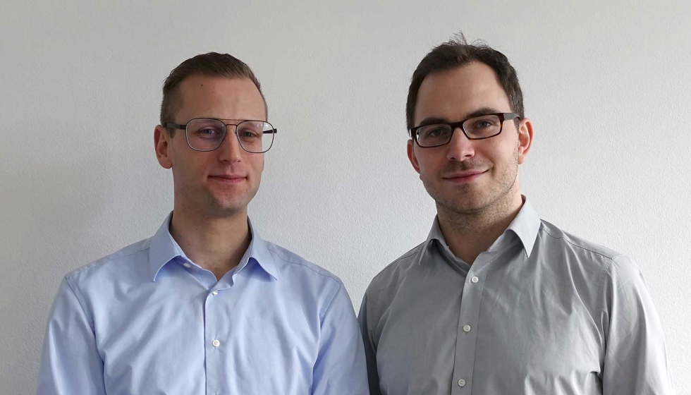 Theo Steininger (izquierda) y Maksim Greiner, fundadores de Erium GmbH, Garching...