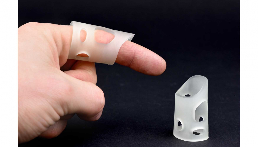 Pieza impresa en 3D con silicona de uso mdico de Henkel