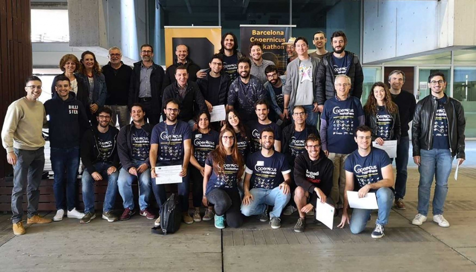 Participantes en el Copernicus Hackathon celebrado en Barcelona los pasados 11 y 12 de mayo