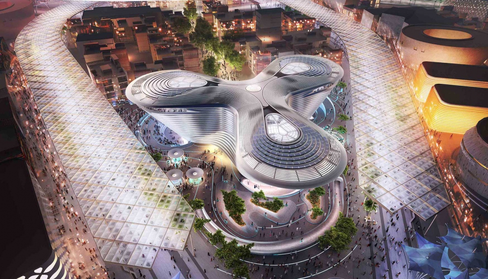 Imagen area del proyecto del Pabelln de Movilidad de Expo 2020 Dubai. Foto: www.expo2020dubai.com