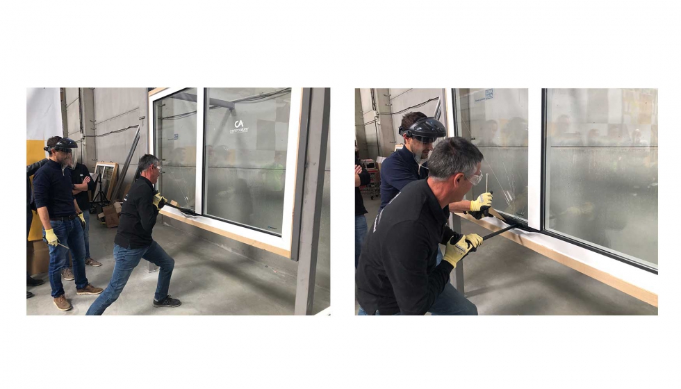 Detalles de las demostraciones de ensayos de seguridad RC3 en ventanas