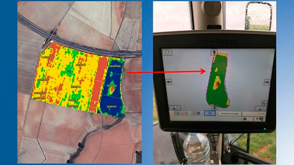 Carga de datos en el terminal del tractor para la realizacin de la labor segn la informacin disponible (ITACyL)...