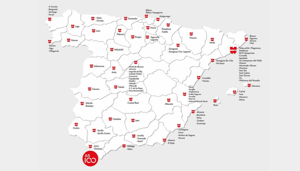 Mapa de Autoservicios Wrth en Espaa