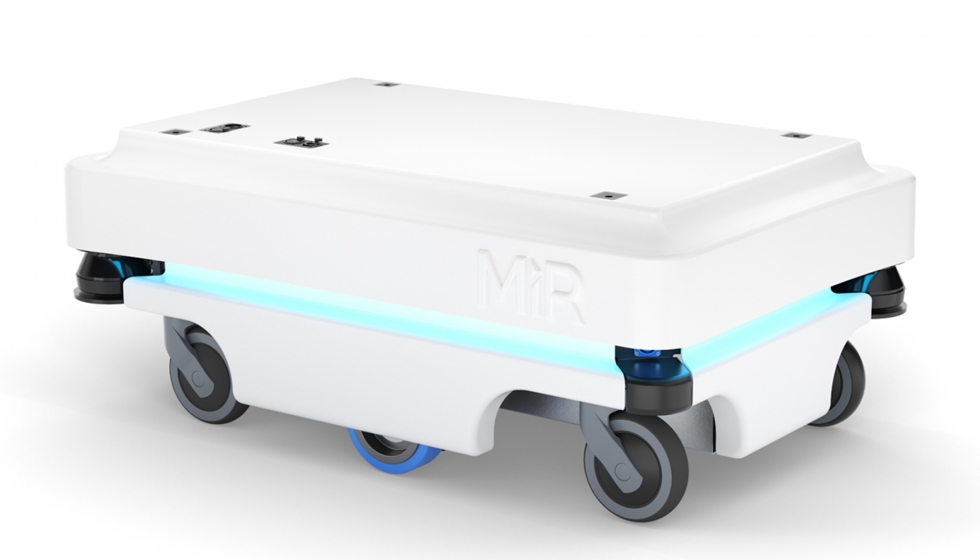 El robot mvil colaborativo el MiR1000 presenta una capacidad de elevacin de hasta 1.000 kg