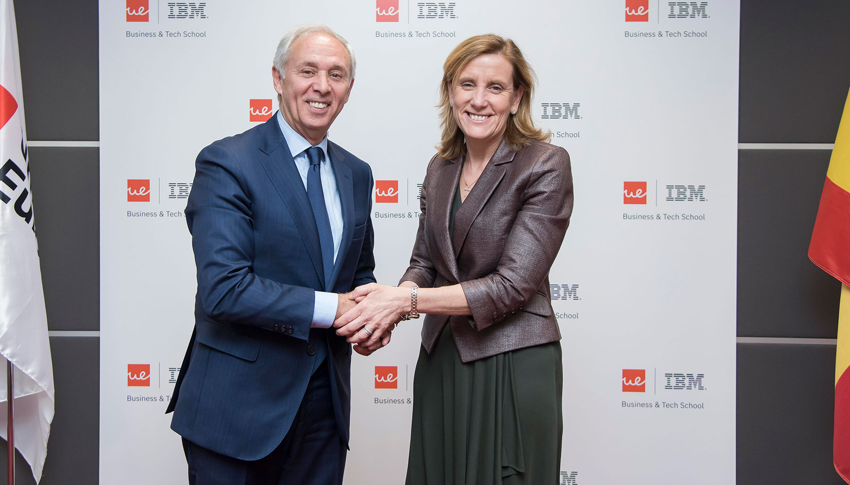 Miguel Carmelo, CEO y presidente de la Universidad Europea y Marta Martnez, presidenta de IBM Espaa, Portugal, Grecia e Israel...