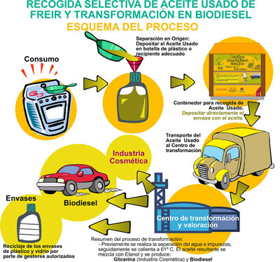 El reciclado de aceite domstico, para transformarlo en biodisel...