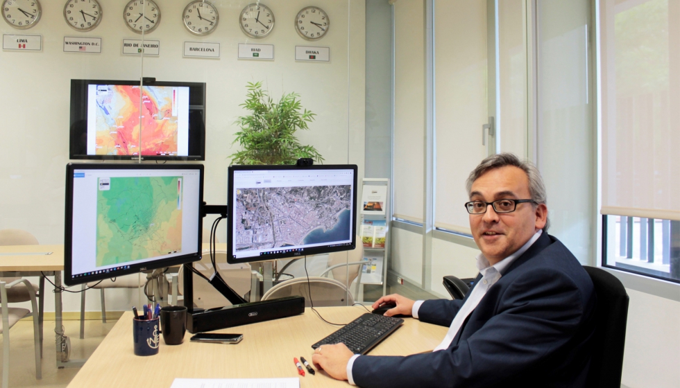 Oriol de Tera, CEO de Meteosim, en su despacho