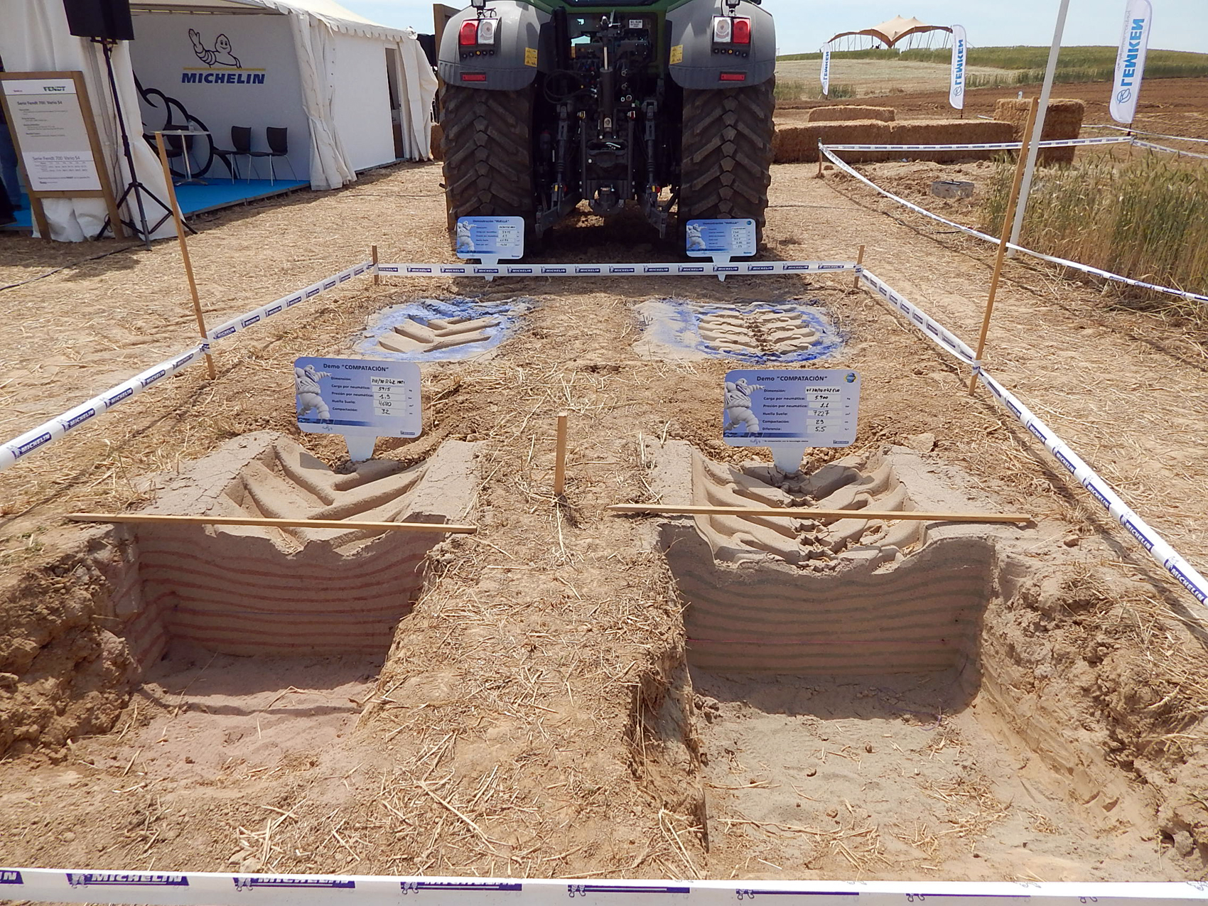 Michelin volvi a realizar en Demoagro demostraciones comparativas