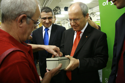 El Presidente Montilla, en el acto de inauguracin de las instalaciones