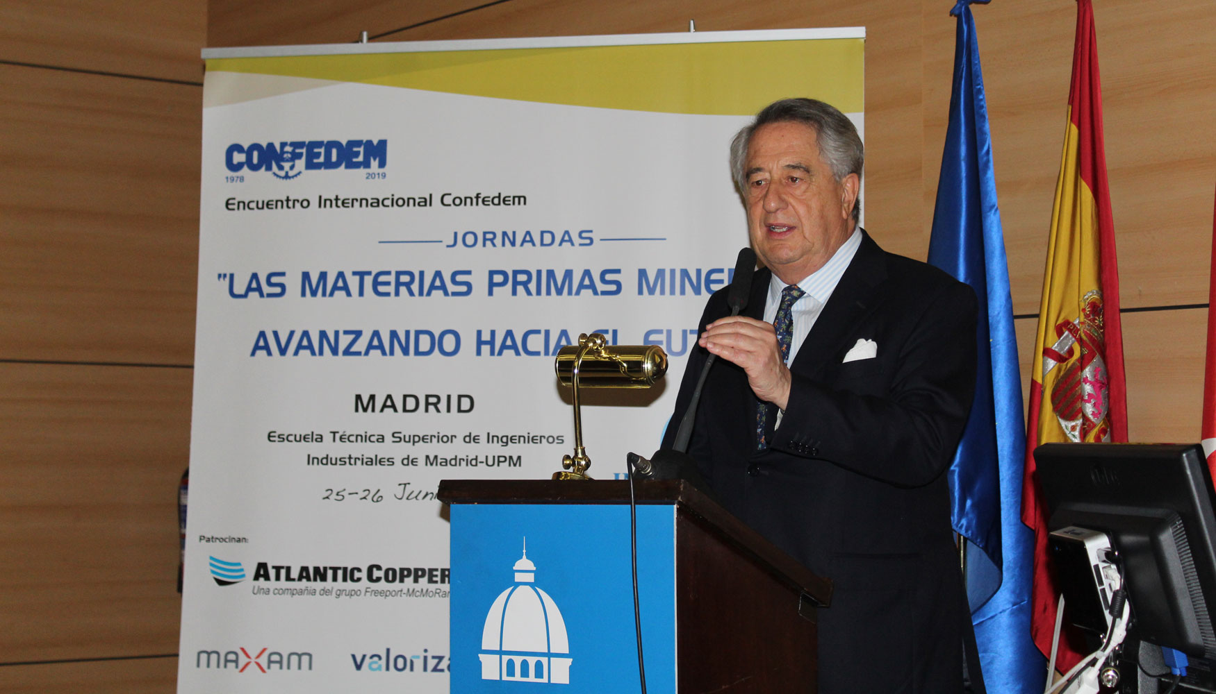 Javier Targhetta Roza, consejero delegado de Atlantic Copper y vicepresidente de Confedem, en la inauguracin del Foro Internacional Confedem...
