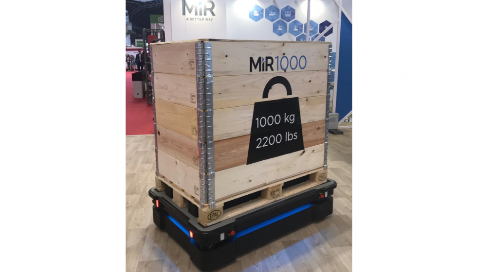 Nuevo robot inteligente MiR1000, expuesto en el stand de MiR en la pasada edicin del SIL 2019